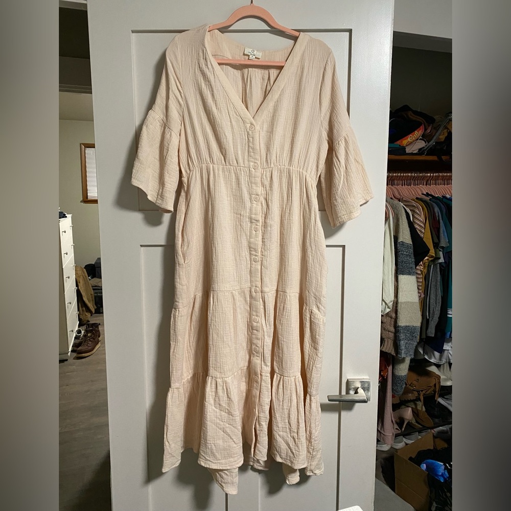 Cream maxi dress